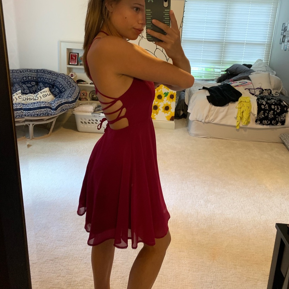 magenta dress, perfect for homecoming
